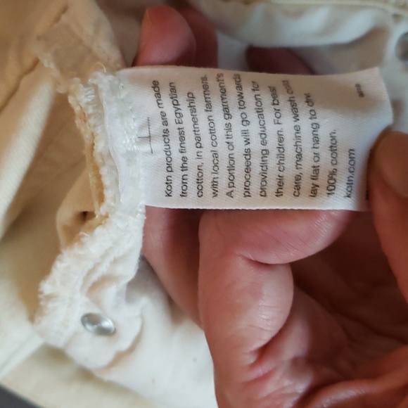 KOTN High Waist Tapered Trouser in Natural | white denim | size 12 - Picture 8 of 8